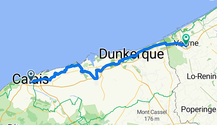 Calais to Pauwel Heinderycxstraat, Veurne