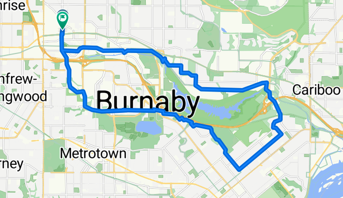 Loop: Central Valley Greenway + Cariboo Bikeway + Southeast Bikeway + Midtown Bikeway + Kerr McHardy Bikeway + BC Bikeway