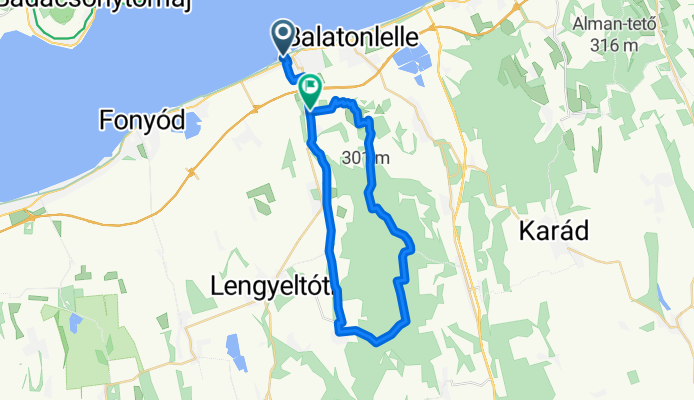 Route in Balatonboglár