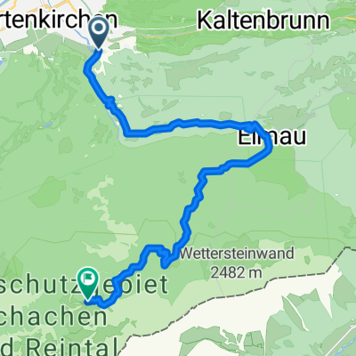 Von Garmisch-Schloss Elmau-Jagschloss Schachen