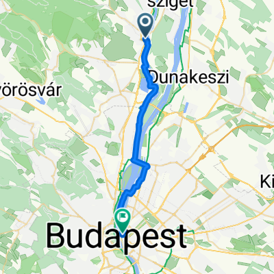 Bükkös part, Szentendre to Vigyázó Ferenc utca, Budapest