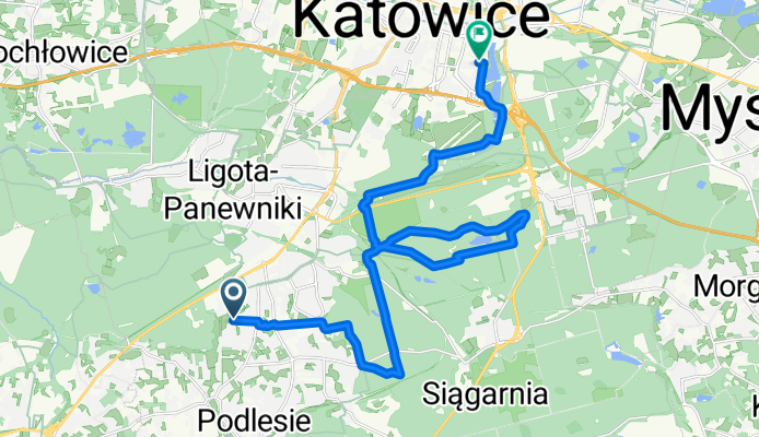 Barcelońska, Katowice do I Paderewskiego, Katowice