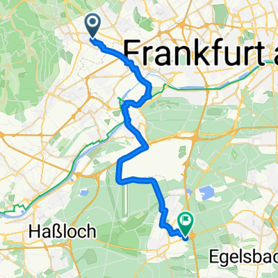 Sodener Straße, Liederbach am Taunus nach Am Zeltplatz, Mörfelden-Walldorf