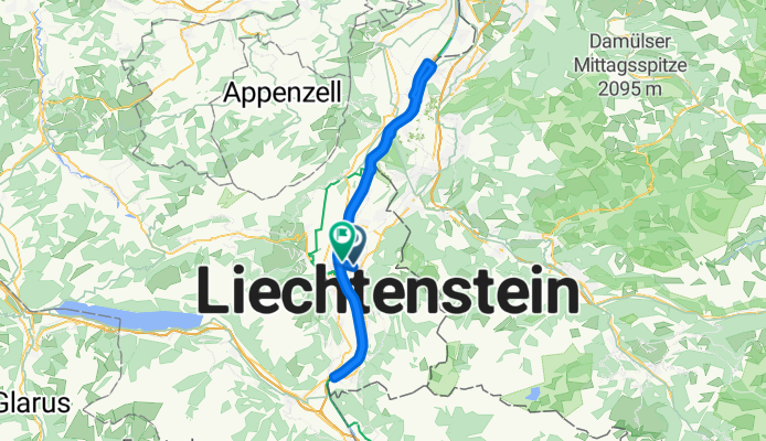 Bahnstrasse, Schaan to Binnendamm, Schaan