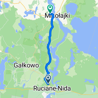Dworcowa, Ruciane-Nida do Prawdowo, Mikołajki
