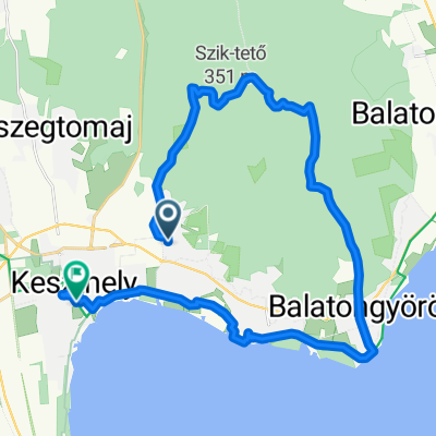Csokonai utca to Erzsébet királyné útja