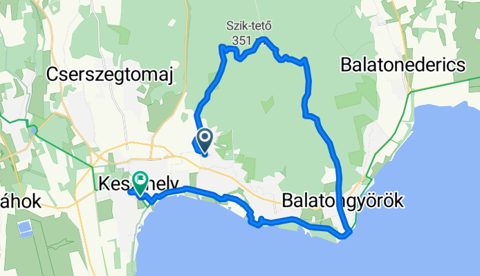 Csokonai utca to Erzsébet királyné útja