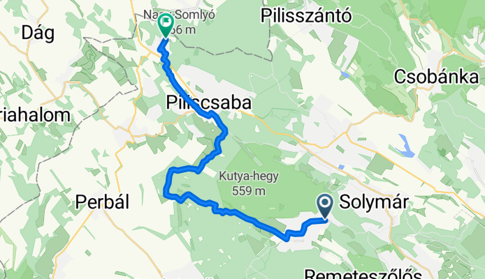 Kálvária sétány, Nagykovácsi - Liliom utca, Pilisjászfalu