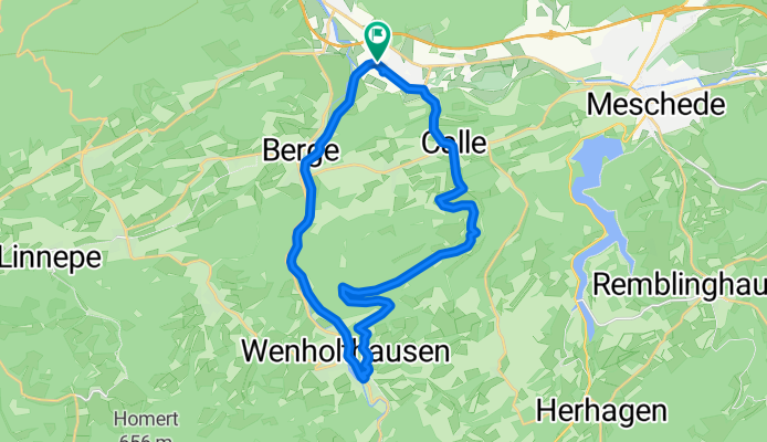 MTB-Tour Wennemen, Calle, Kelbketal, Oesterberge, Wenholthausen, Berge, Wennemen.