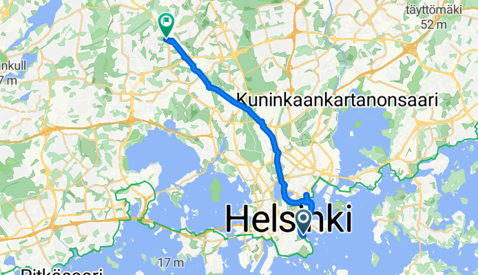 Route in Helsinki
