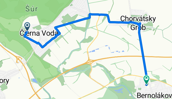 Platanová, Chorvátsky Grob až Grobská, Bernolákovo
