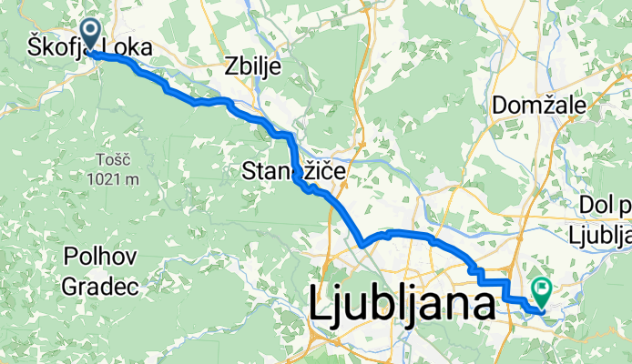 Cankarjev trg to Zelenova ulica