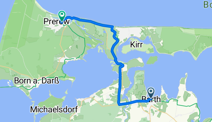 Am Westhafen, Barth nach Lentzallee, Prerow