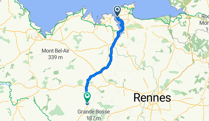 D 168, Saint-Malo to Rue Paul Maulion, Mauron