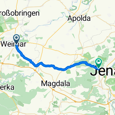 Am Horn, Weimar nach Erfurter Straße, Jena