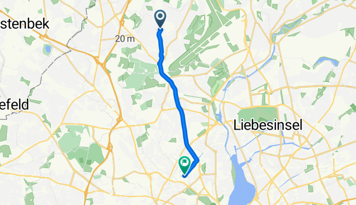 Sethweg, Hamburg to Felix-Dahn-Straße, Hamburg