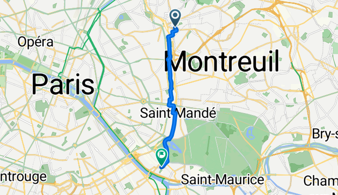 Rue des Bruyères, Les Lilas à Rue du Président Kennedy, Charenton-le-Pont
