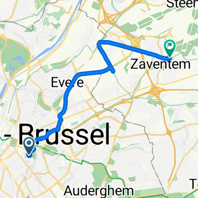 Wiertzstraat, Elsene/Ixelles naar Zeven Tommen, Zaventem