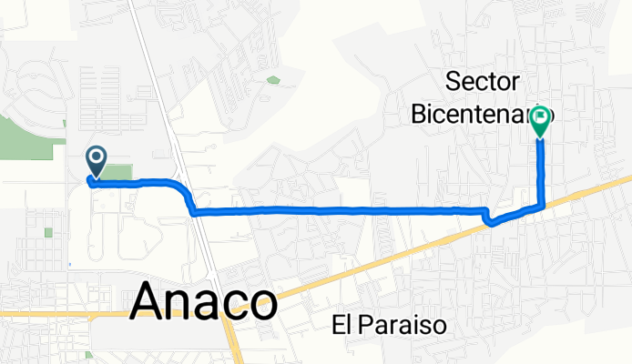 De Avenida Este a Calle