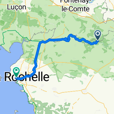Route de Chambrun, Le Mazeau à Rue Victor Hugo, La Rochelle