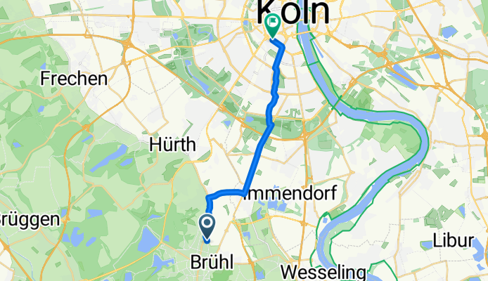Ludwig-Jahn-Straße, Brühl nach Am Weidenbach, Köln