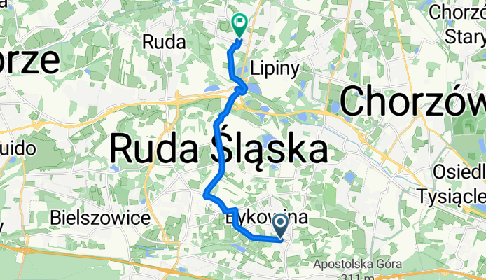 Górnośląska, Ruda Śląska do M Kolbe, Ruda Śląska