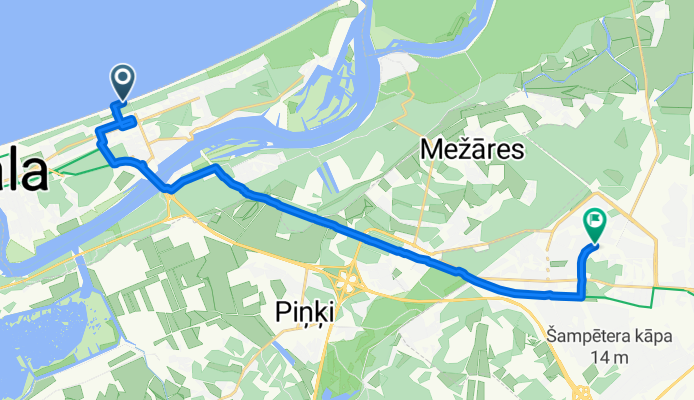 От Vienības prospekts до Anniņmuižas bulvāris