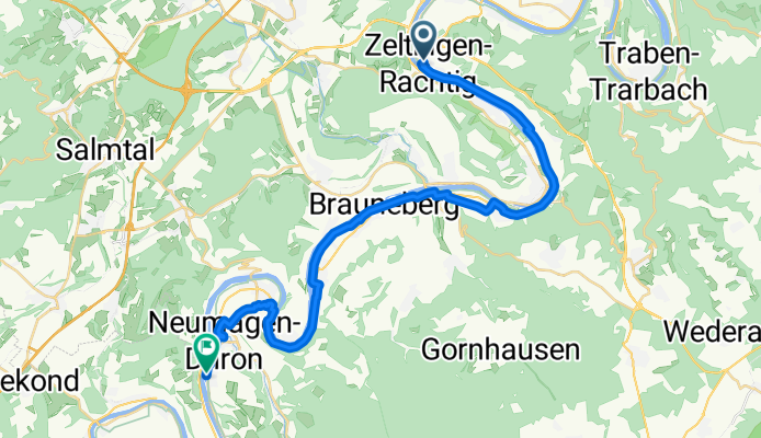 St Florentiner Straße, Zeltingen-Rachtig naar Burgstraße, Neumagen-Dhron