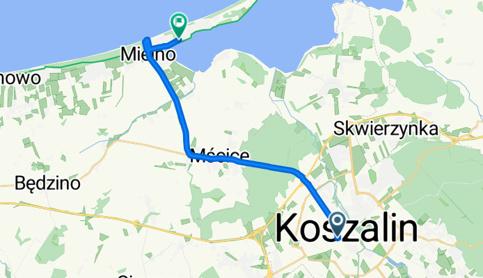 Kolejowa, Köslin nach Bolesława Chrobrego, Mielno
