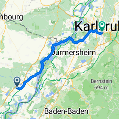 Von Rœschwoog bis Karlsruhe