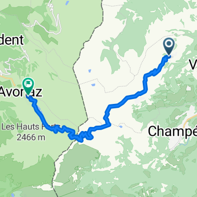 Rue Gamma, Champoussin nach Rue des Traîneaux, Morzine