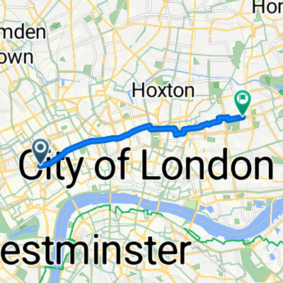 Soho Place, London to Hollybush Place, London