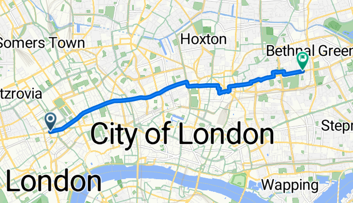 Soho Place, London to Hollybush Place, London