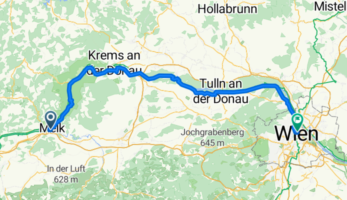 Babenbergerstraße, Melk nach Kleine Pfarrgasse, Wien