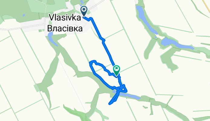 Route from вул. Лугова