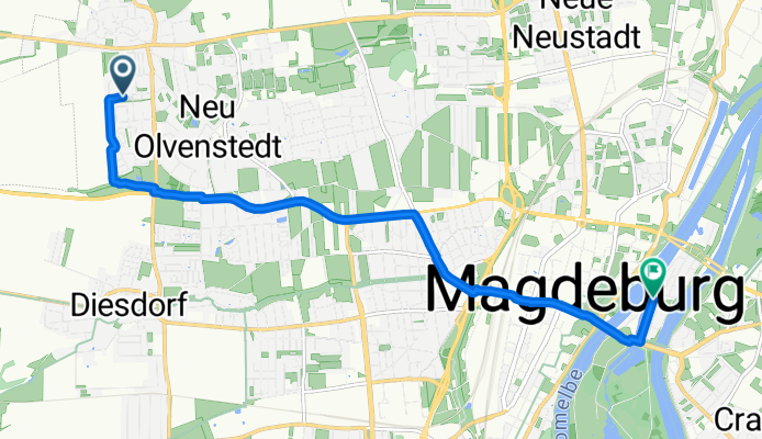 Auf der Grauwacke, Magdeburg nach Zollstraße, Magdeburg