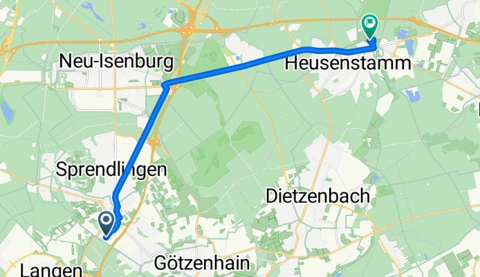 An der Trift, Dreieich nach Im Herrngarten, Heusenstamm