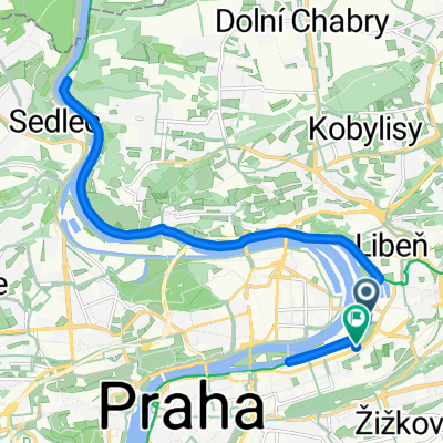 Karlín-sever, Prague 8 to Sokolovská, Prague 8