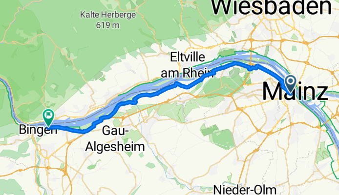 Quintinsstraße, Mainz nach Bingen am Rhein, Bingen am Rhein