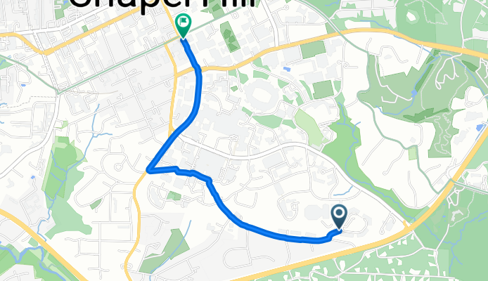 Baity Hill Dr, Chapel Hill to E Cameron Ave, Chapel Hill