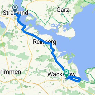 Route nach Greifswald