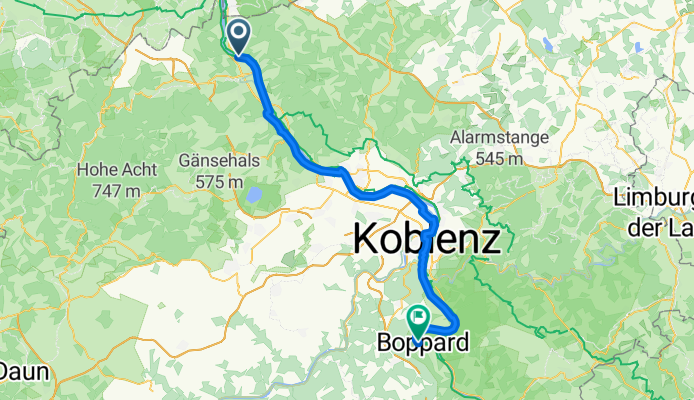 Goethestraße, Remagen nach Koblenzer Straße, Boppard