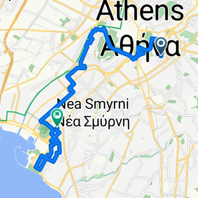 Hillside to Earth Athens Cafe (Safe Bike-Friendly) - Safe route: Hillside → Earth Athens Cafe