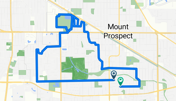 W Lonnquist Blvd, Mount Prospect to W Lonnquist Blvd, Mount Prospect