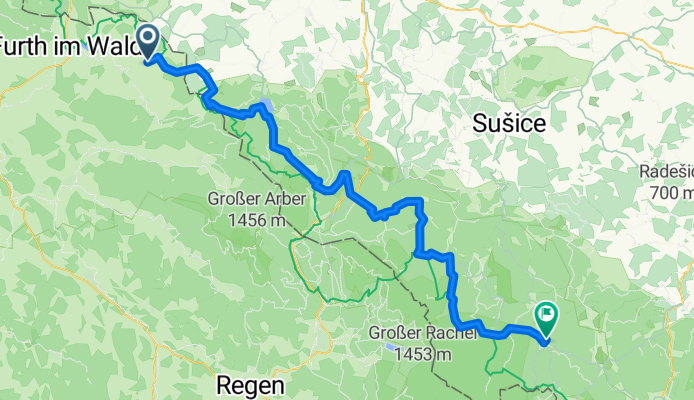 Hinterbuchberger Straße, Eschlkam nach Kvilda, Kvilda