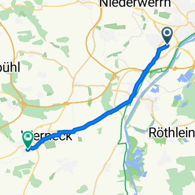 Kreuzstraße, Schweinfurt nach Im Löffelsterz, Werneck