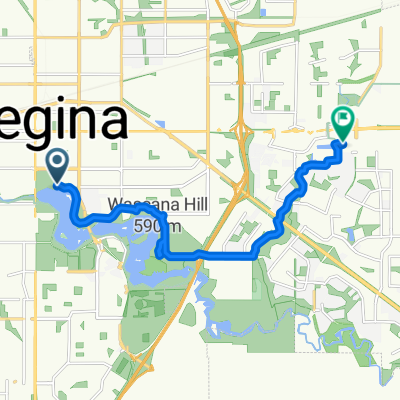 Wascana Dr, Regina à Prince of Wales Dr, Regina