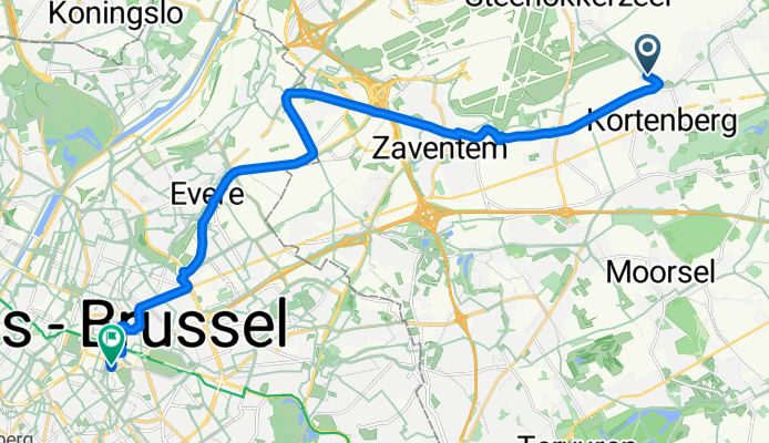 Mechelsesteenweg, Kortenberg naar Wiertzstraat, Elsene/Ixelles