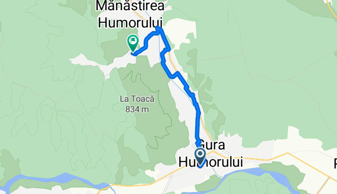 Route from Strada Ciprian Porumbescu