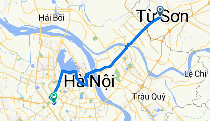 Trần Phú, TP. Từ Sơn to Ngụy Như Kon Tum, Hà Nội